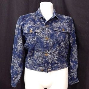 All-Over Blue Bandana Dungaree Jean Jacket Coat